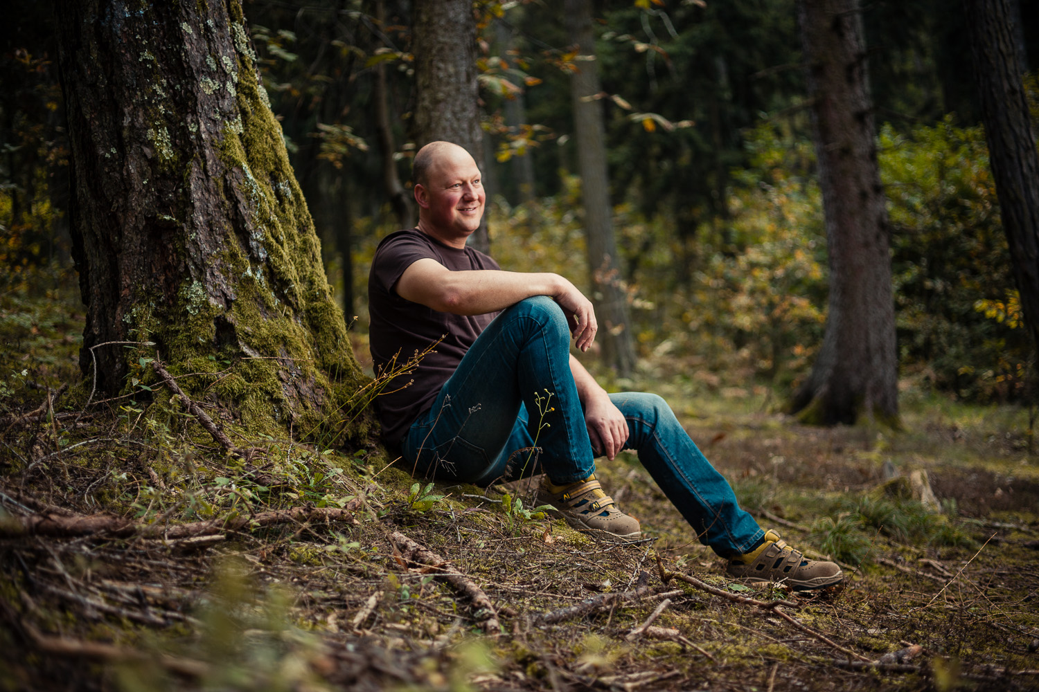 Oswald Gröss im Wald